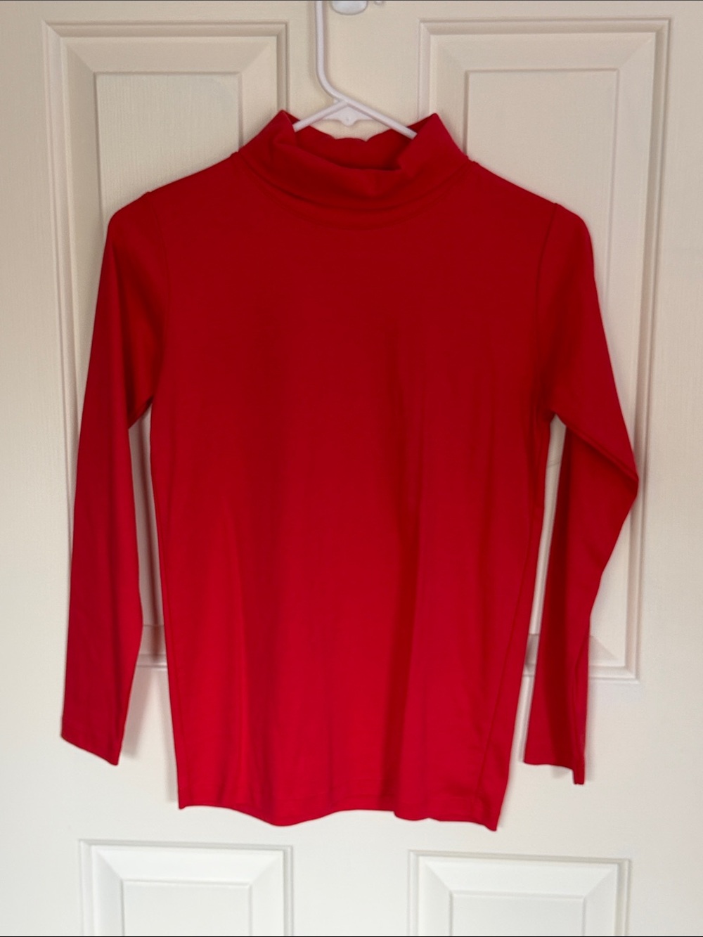 Red Turtleneck Long Sleeve Top